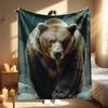 1 Stück Neue Bären-Print-Kuscheldecke, Weich und Warm für Sofa, Bett, Büro, Heimdekoration & Reisen - Perfektes Halloween-Geschenk für alle Jahreszeiten