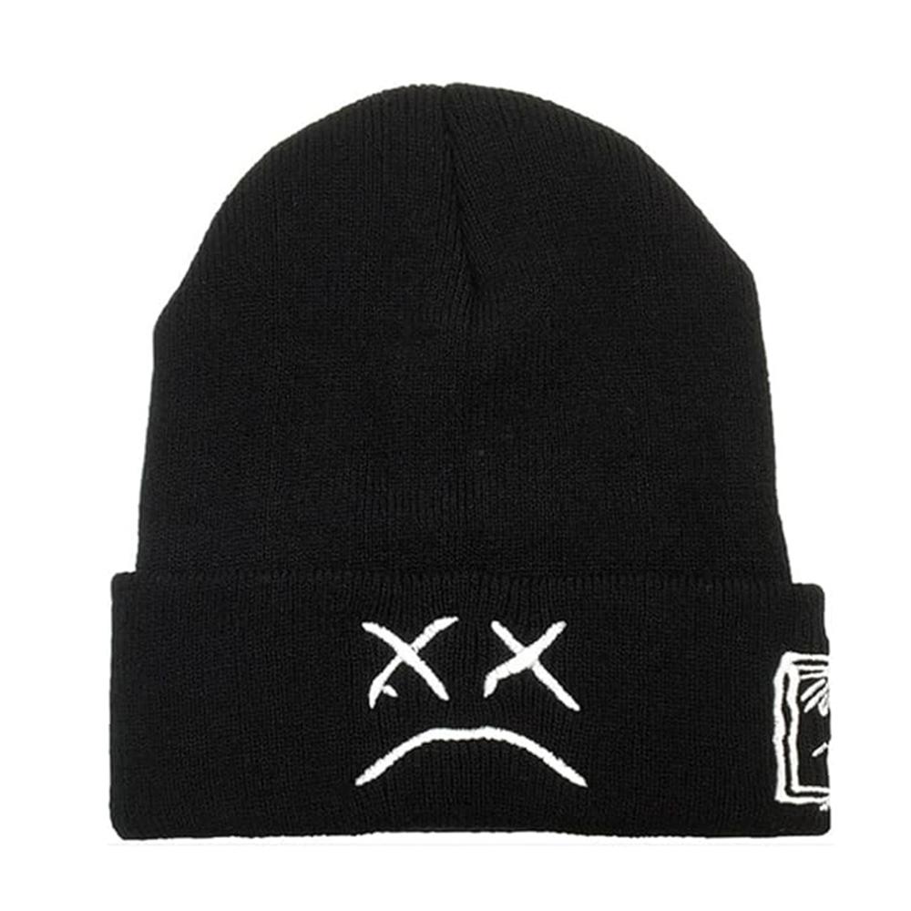 Fashion Sad Crying Face Winter Warm Caps Sport Beanie Hat