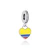 New copper Spain UK France Russia Brazil Argentina Peru El Salvador Flag Pendant Compatible With for Authentic Bracelets Do It Yourself Jewellery