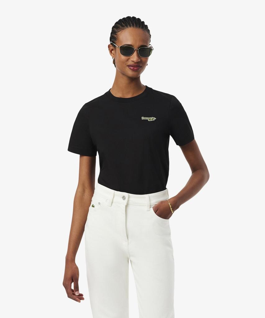 LACOSTE Women'S Soft Branding Short Sleeve T-Shirt Tf5058-56G 031