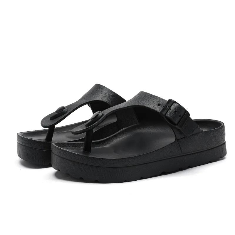 2025 Summer New Slippers for Women Word Drag, Thick Bottom Sandals for External Wearing, Women's Height Increasing Cool Slippers