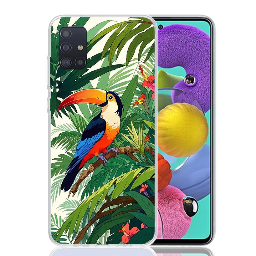 Tropischer Tukankäfig Handyhülle Für Samsung Galaxy A52 A32 A22 A12 A02S A50S A30S A51 A31 AA71 Note 20 Ultra 10 S10 Plus Galaxy A52 A