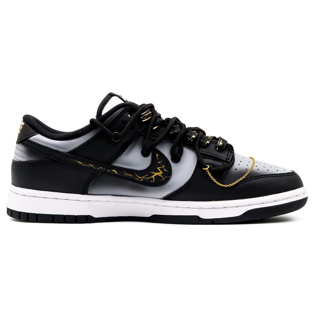 Nike Pantofi Skateboard Dunk Rezistenți la Alunecare, Rezistenți la Abraziune, Ușori, cu Profil Redus Unisex Negru Auriu DD1391-100(Team52-S-BOX)