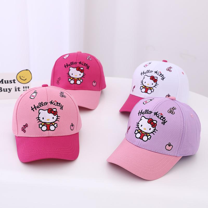Hat Cat Embroidery Cartoon Baseball Cap Street Visor Spring And Autumn Boys And Girls Cap
