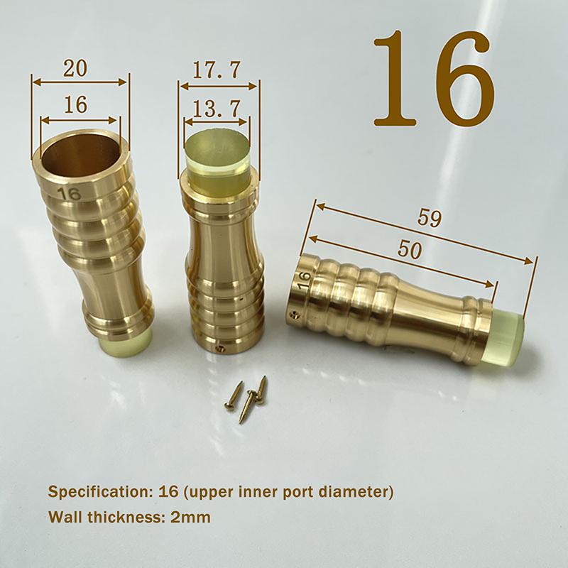 1 יחידה 10/16/18/20/25 פליז קצה מקל הליכה עם רפידת גומי מונעת החלקה להחלפת רגלי כיסא מקל הליכה