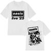 OASIS Live 25 Tour 2025 Vintage T-shirt Men's and Women's Casual Fashion Hip-hop Summer Print 100% Pure Cotton T-shirt