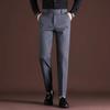 Men Stretch Solid Black Smart Casual Pants Mens Trousers Office Quick Dry Suit Pants New Spring Autumn Korean Straight Pants