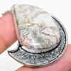 Natural Laguna Lace Agate Gemstone 925 Sterling Silver Pendant 1.97" G3G69