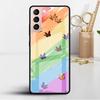 Custodia in vetro a cuore LOVE per Samsung Galaxy S22 S20 FE S21 Plus Cover per telefono S10 5G S9 Note 20 Ultra 10 Lite Guscio