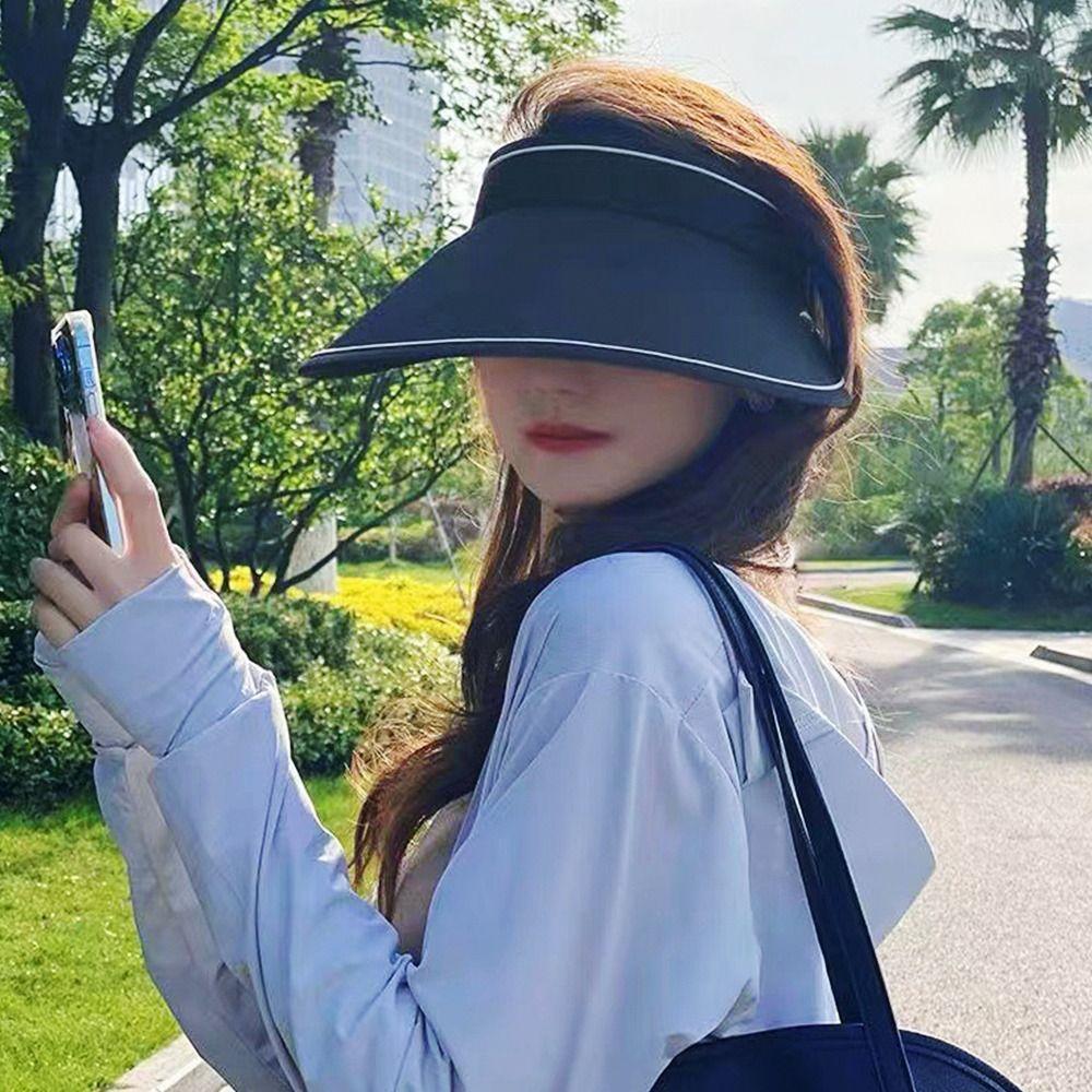 Empty Top Visors Cap Foldable Baseball Cap Fashion Beach Hat  Men Women