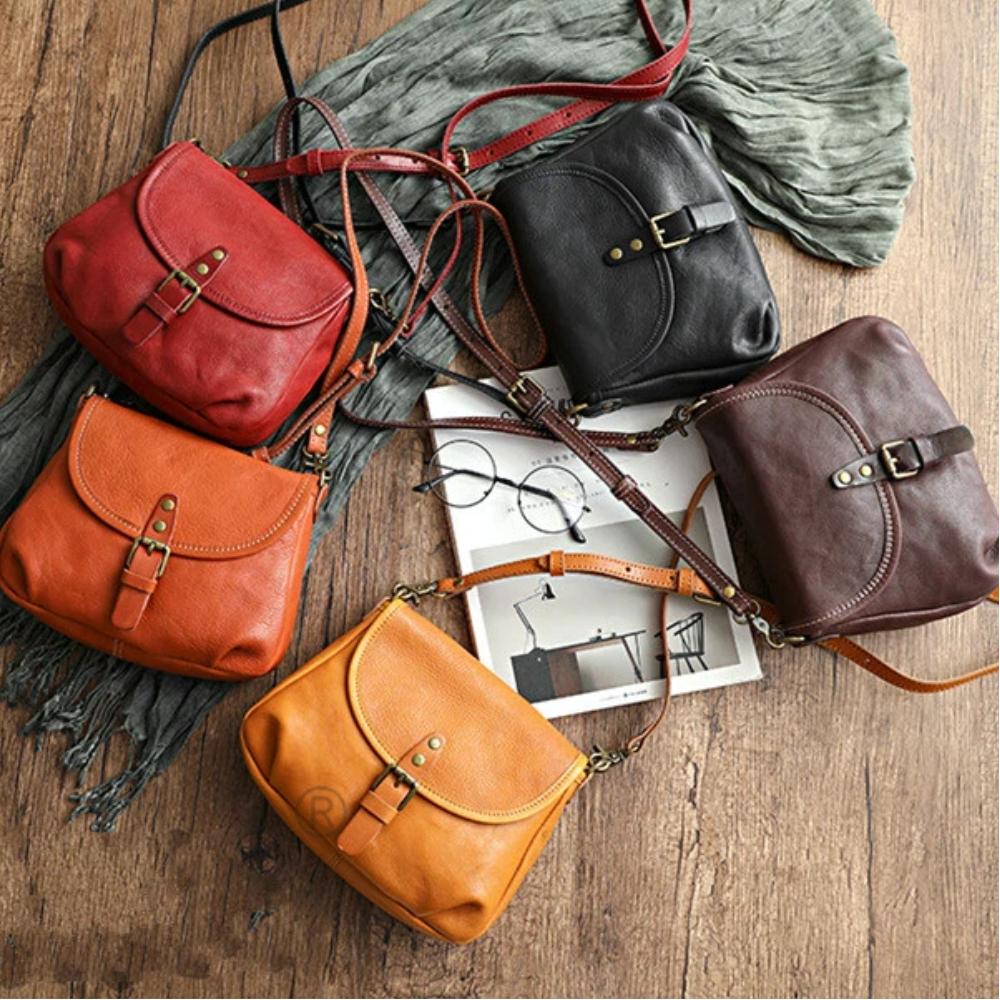 Retro Genuine Leather Women Summer Small Bag 2026 New Simple Leisure Nature Cowhide Female Shoulder & Crossbody Bags