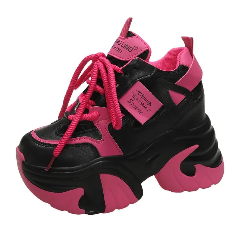Baskets à Plateforme Haute Femmes 2023 Semelle Épaisse Sports Baskets pour Dames Chaussures Vulcanisées Femme Baskets Chunky Zapatillas Mujer 10CM