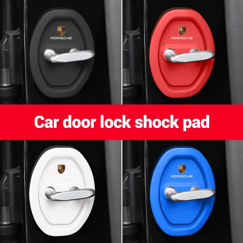 Car Door Lock Buckle Protection Cover Elastic Anti-Collision For Porsche Cayenne Macan 911 Panamera 718 Taycan 918-Spyder 928 96 QF9
