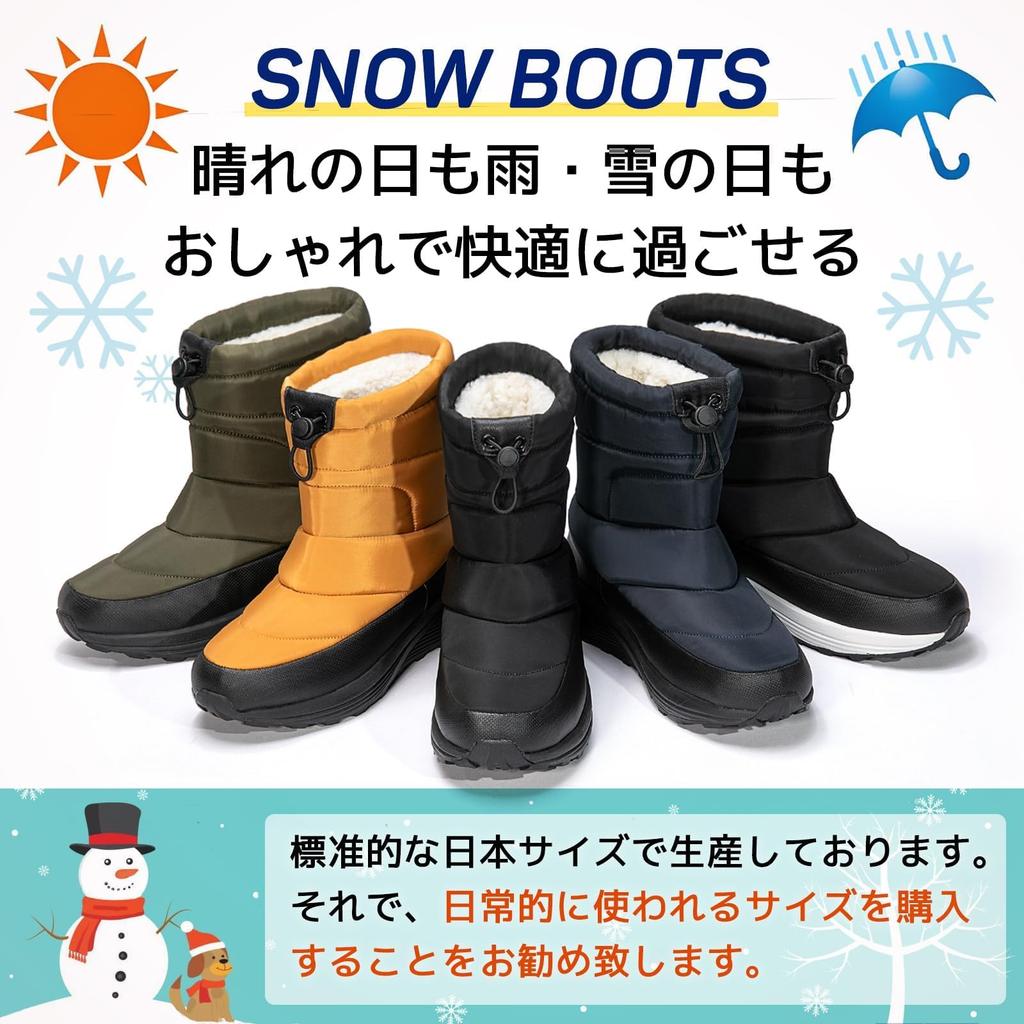 Stivali da Neve MERPHINE per Uomo e Clima Freddo Invernale Spessi Adatti per Hokkaido Donne, Scarpe, Stivali, Foderati in Pile, Foderati in Boa, Caldi, Suola, Antiscivolo,
