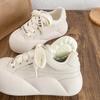 XY-A382 Thick-soled Ugly Cute Big Head Lightweight Little White Shoes Women's 2025 Spring New Muffin Versatile Casual Shoes Tide