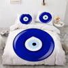 3D Geprint Blauw Boze Oog Beddengoed Set voor Meisjes Dekbedovertrek Dekbed Volledig Bed Benodigdheden Zacht Comfortabel