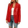 Women Lace Sleeve Open Front Blazer Casual Long Sleeve Lightweight Cardigan Jacket for Office and Daily Wear