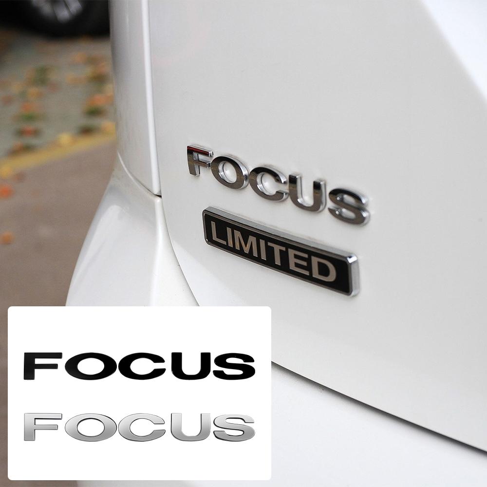 Car Styling Trunk ABS Focus Letter Sticker Badge Decor Auto Exterior Accessories For Ford Fiesta MK3 Mustang Fusion Mondeo Kuga