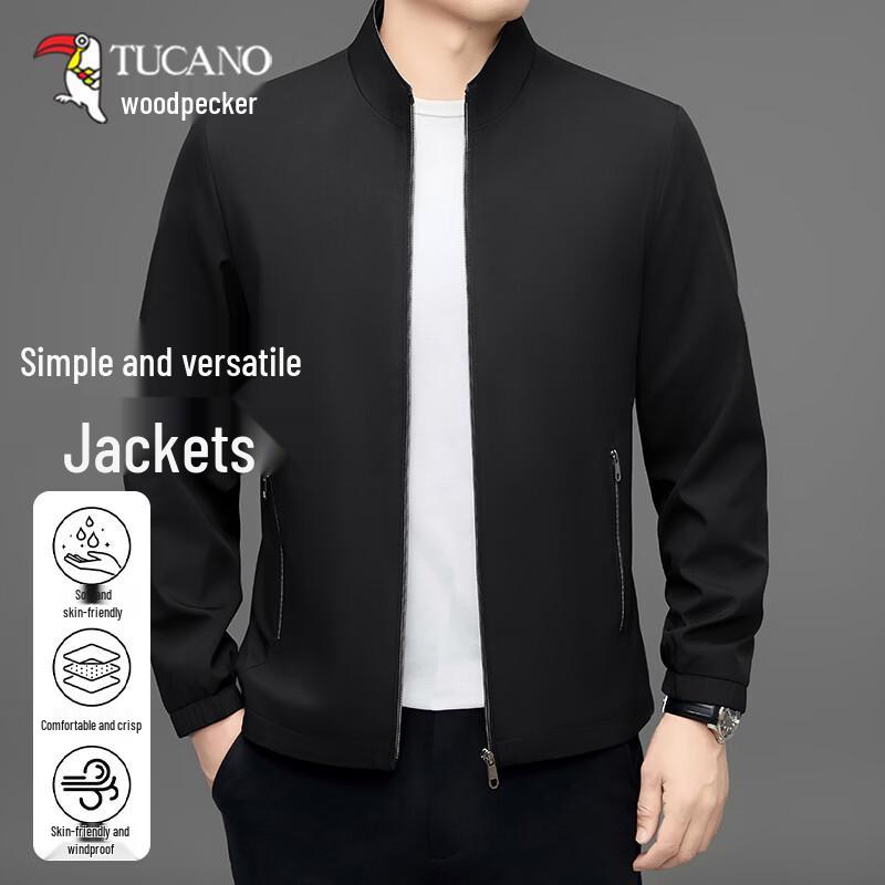 TUCANO Men's Classic Stand Collar Business Casual Jacket