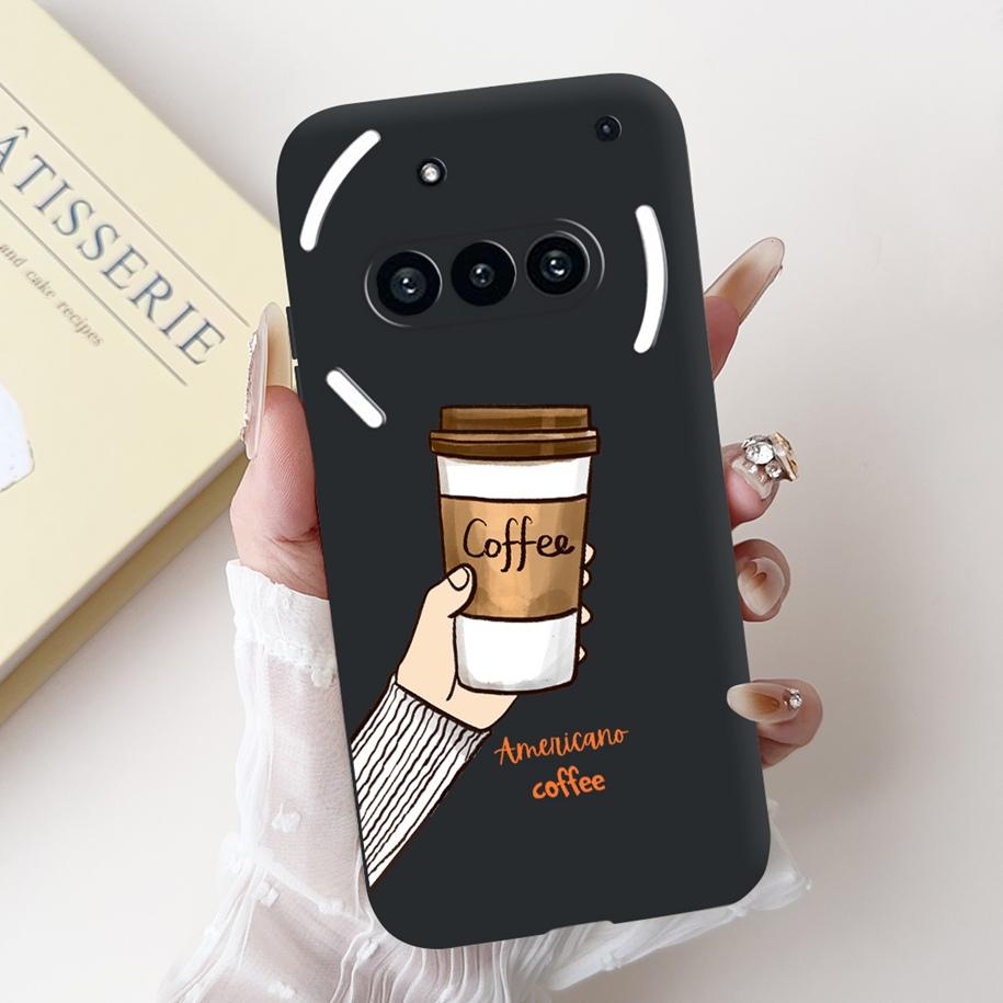 For Nothing Phone 3A A059 Case Cute Cartoon Panda Astronaut Soft Silicone Matte Black Cover For Nothing Phone3a Pro A059P Fundas