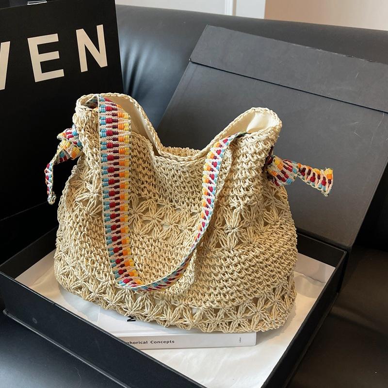 Lazy Straw Bag Season Neue All-in-One-Einkaufstasche für Pendler am Meer, Urlaub, Strandtasche