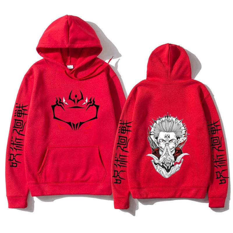 Divertenti Felpe Casual a Maniche Lunghe Jujutsu Kaisen Anime Ryomen Sukuna Stampate Uomo Donna Moda Harajuku Felpa Abbigliamento