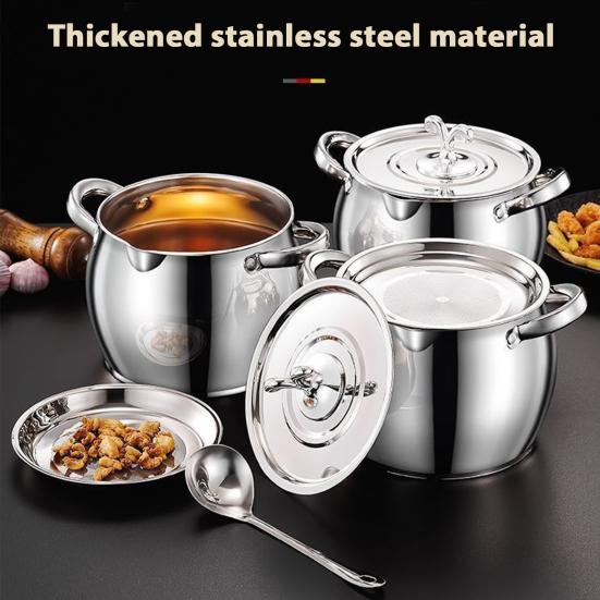 Bacon Grease Container Stainless Steel Oil Pot with Filter And Lid Dual Handle Lard Pot Kitchen Oil Storage Jar