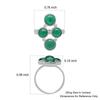 6X6mm naturalny zielony onyks kamień szlachetny 925 Sterling Silver Handmade okrągły kształt pierścionek z kamieniem szlachetnym dla kobiet i dziewcząt