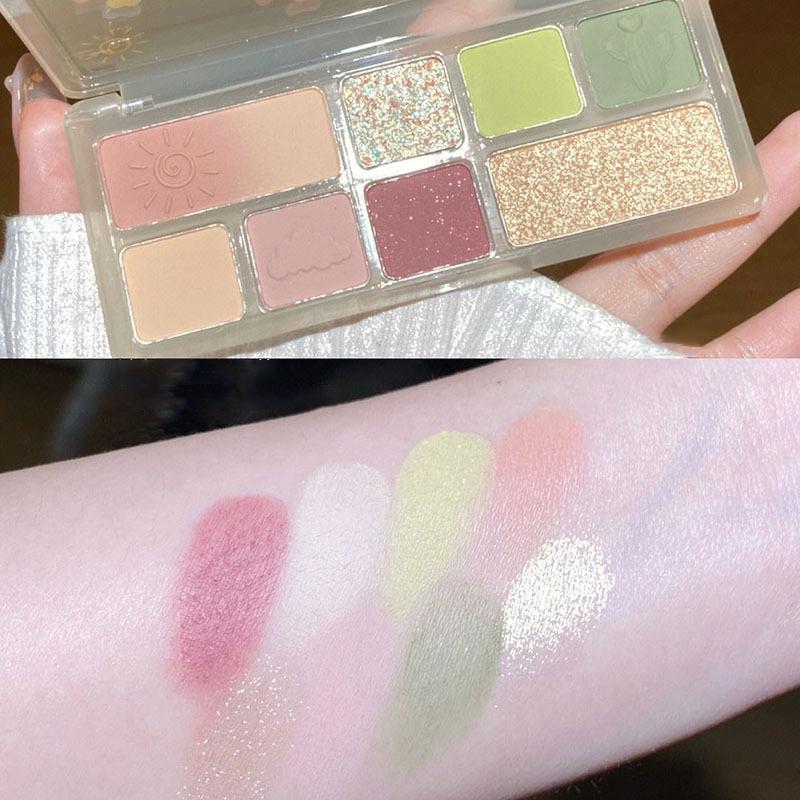 Paleta 8 kolorów cieni do powiek Perłowy matowy różowy fioletowy niebieski cień do powiek błyszczący długotrwały naturalny cień do powiek makijaż oczu kosmetyki