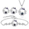 Romantic Whale Has You Necklace, Stud Earrings, Bracelet Set, Female Light Luxury Whale Pendant, Collarbone Chain.