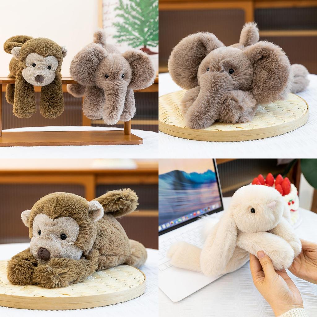 Jc Monkey Elephant Rabbit Plush Toy Soft Stuffed Animal Gift For Children And Girls