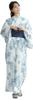 Yukata Heiko Obi Light Transparent Floral Easy to Wear by One Person no Hana FREE (Dita) Women's 5-Piece Set (Sash), Blue, White, Navy, Blue,