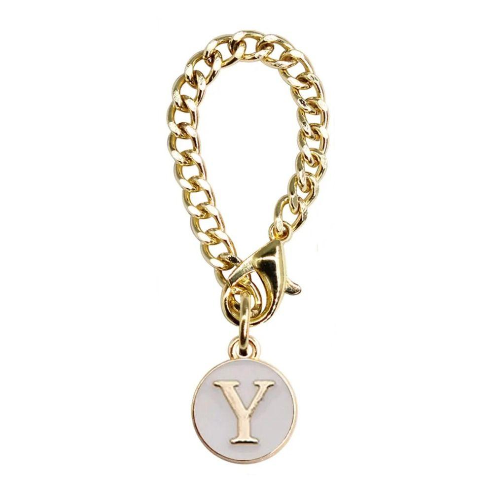 Initial Name Water Cup Handle Chain Personalized Identification Letter Charm Backpack