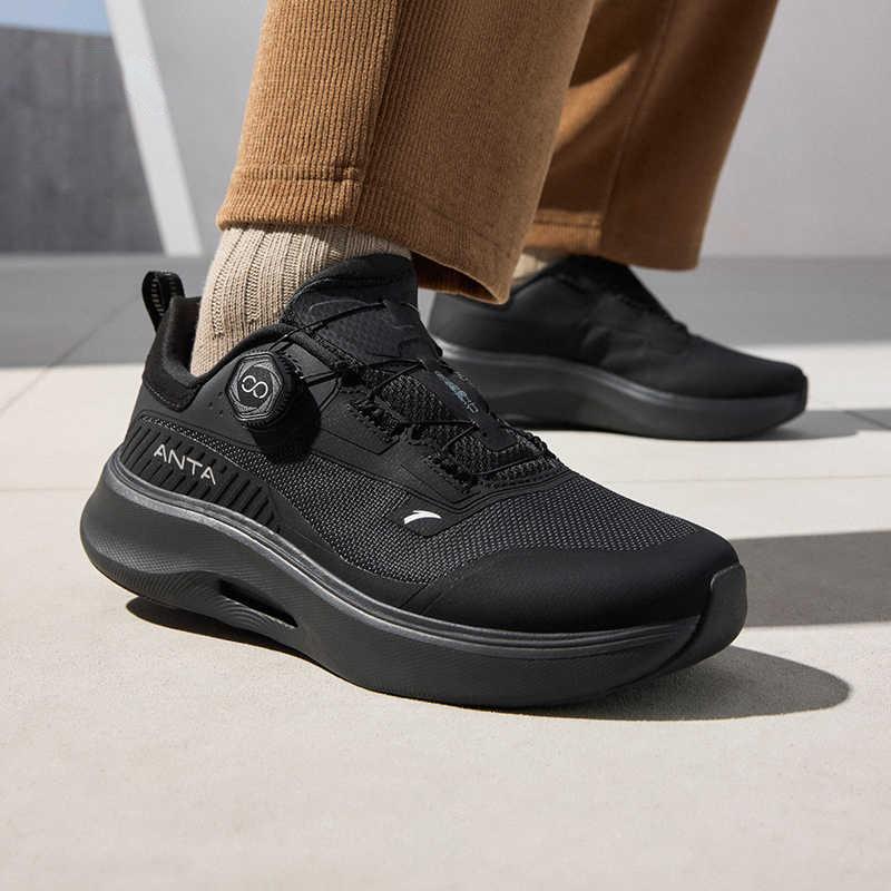 Anta Shen Xing Pro Comfortable And Trendy Cushioning Lightweight Rebound Low Top Running Shoes Men's Black Sneakers 112517711-5