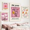 Matisse Poster Picasso Abstract Posters and Prints Canvas Painting Flower Wall Art Pictures for Living Room Cafe Boho Home Decor