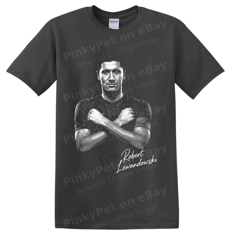 Robert Lewandowski Soccer T Shirt Crossed Arms Portrait Graphic Fan Tee Gift