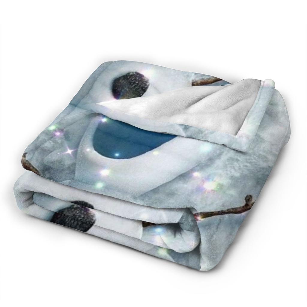 Olaf frozens dessin animé hiver neige Couverture Chaude Confortable Moelleuse Jeté Couvertures pour Canapé 50x60 Pouces Tailles Multiples Couvre-lit