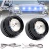 Front Bumper Extra Ice Blue LED Grill Light for 2013-2022 Chevy Silverad0 GMC Sierra 1500 2500HD 3500HD Yukon/Yukon XL Tahoe Suburban Round LED