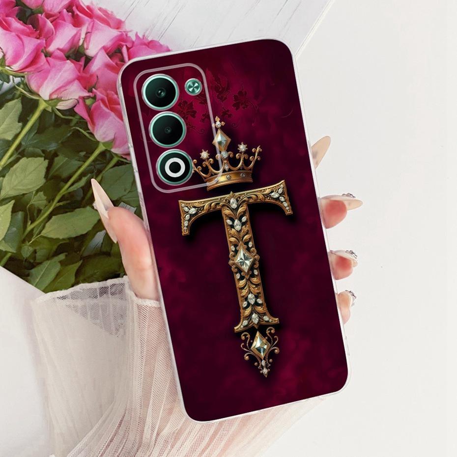 2025 Fashion Crown Letter Case For OPPO A5 CPH2727 Soft Silicone TPU Back Cover For Oppo A5 5G CPH2735 Phone Cases