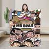Mr Beans  Warm Soft Blankets  Travel Plush Throw Blanket Fluffy Outdoor Flannel Bedspread Sofa Bed Cover