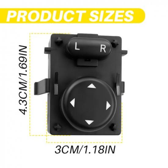 Left Driver Side Power Mirror Switch Control for 2008-17 Freightliner Cascadia V