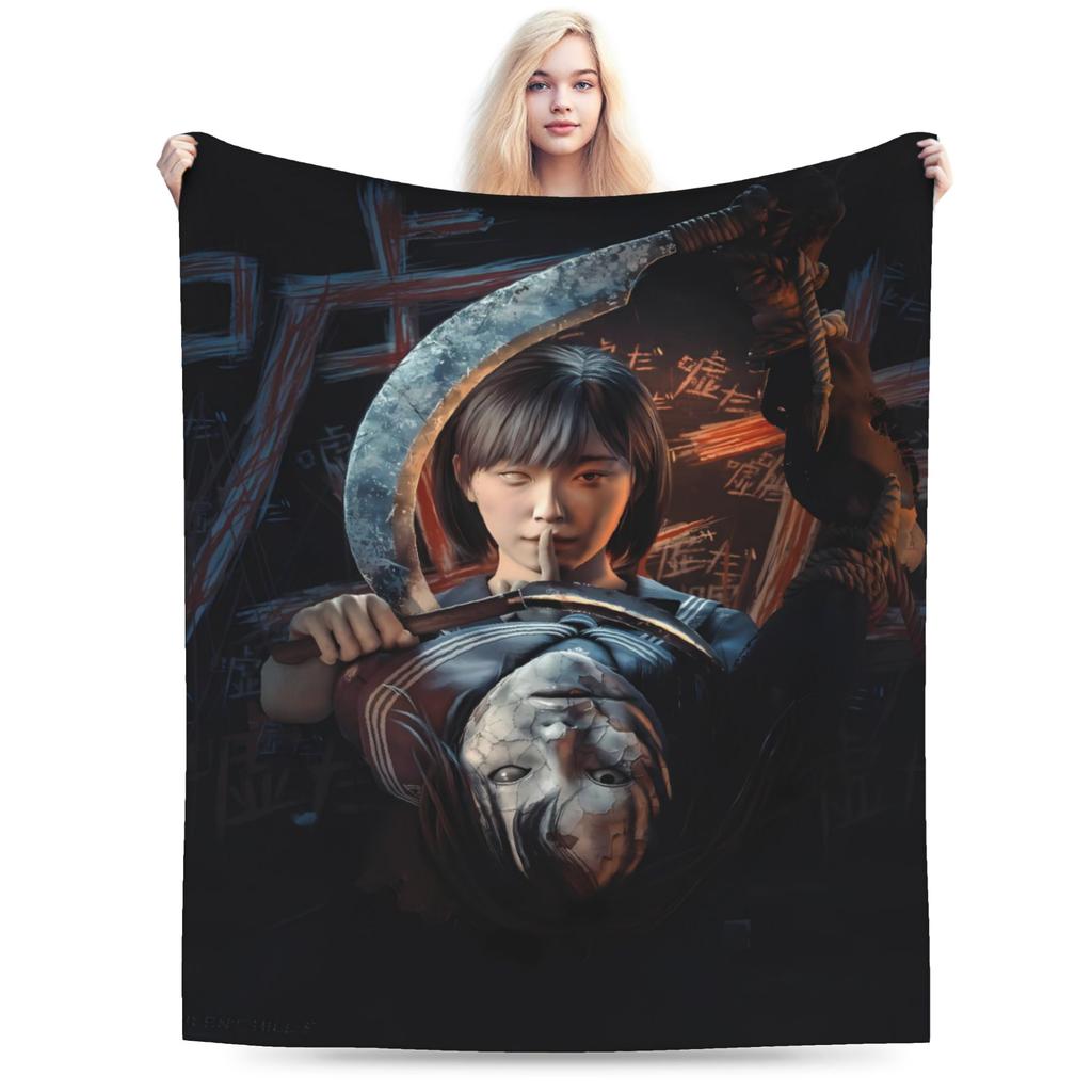 Silent Hill F Blanket Horror Game Travel Office Flannel Bedding Throws For Living Room Warm Soft Quality Bedspread Gift Idea