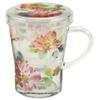 Yamakasyoten CELEC "Chamiel Tea Mate" Heat-Resistant Glass Mug (with Tea Strainer) Rose CY13-GT57