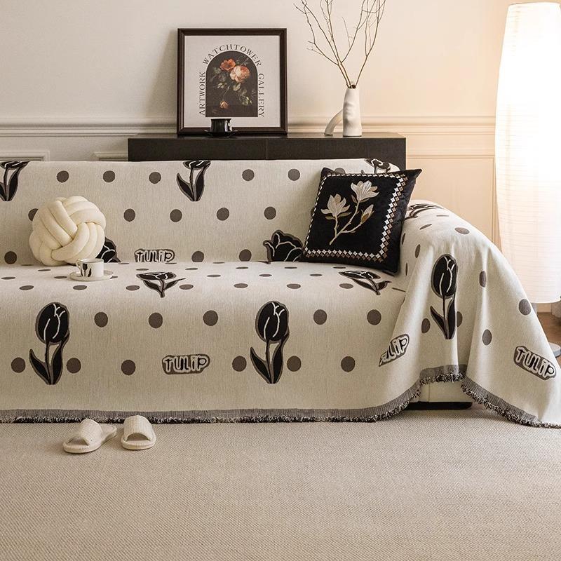 New Sofa Cover for All Seasons, Full Cover Sofa Blanket, High-end Three-seater and One-seat Chaise Sofa Cover