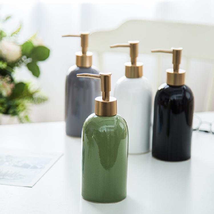 Ceramic Soap Dispenser Bathroom Hand Sanitizers Container Shampoo Shower Gel Press Bottle