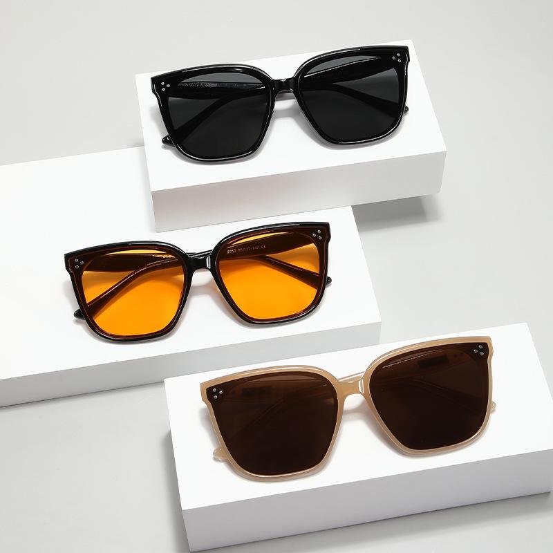Lunettes Simples, Lunettes de Soleil Gm, Grandes Montures pour Femmes, Fines, Tempérament Haut de Gamme, Lunettes de Soleil Anti-Ultraviolets