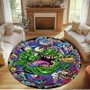 Ghostbusters Print Round Rug, Washable Floor Carpet, For Entryway Dorm Laundry Room Office Study, Home Decor Birthday Christmas Gift