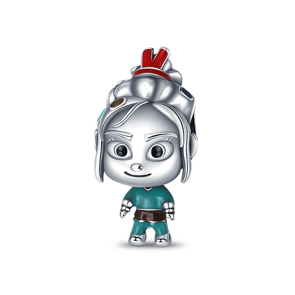 Finecopper Fit Original Bracelet Europe Cute Cartoon Doll Series Dangle Charm Beads Necklace Pendant Diy Women Jewelry Gift