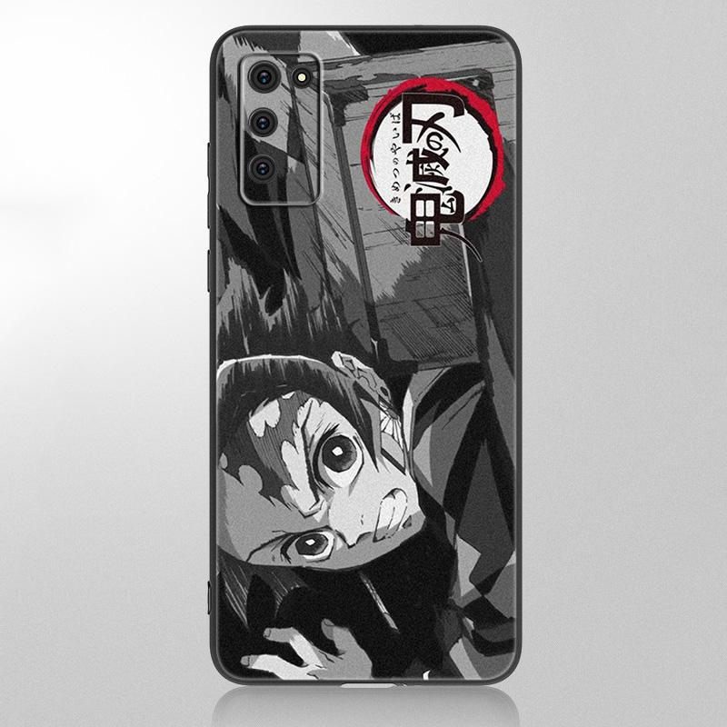 Anime Demon Slayer tanjiro tok Samsung Galaxy A12 A02S A22 A32 A52 A72 A71 A51 A41 A31 A21 A11 A50 A70 A10 A20S fekete borítóhoz