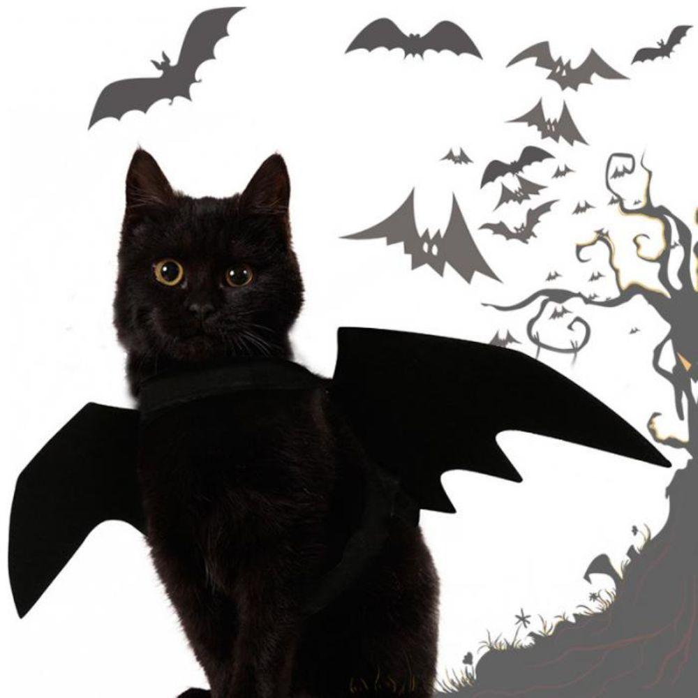 Funny Cosplay Prop Party Dress Dog Cat Halloween Bat Wings Pet Costume